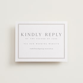 Letterpress RSVP Online Enclosure Cards