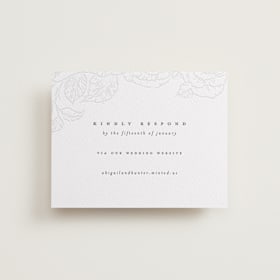 Letterpress RSVP Online Enclosure Cards