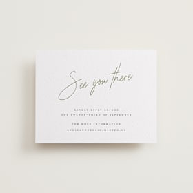 Letterpress RSVP Online Enclosure Cards