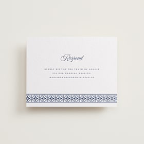 Letterpress RSVP Online Enclosure Cards