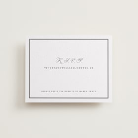 Letterpress RSVP Online Enclosure Cards