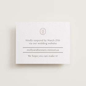 Letterpress RSVP Online Enclosure Cards