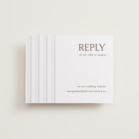 Letterpress RSVP Online Enclosure Cards