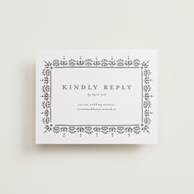 Letterpress RSVP Online Enclosure Cards