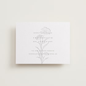 Letterpress RSVP Online Enclosure Cards