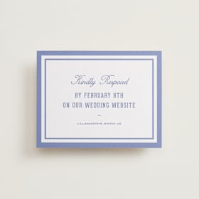 Letterpress RSVP Online Enclosure Cards