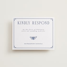 Letterpress RSVP Online Enclosure Cards
