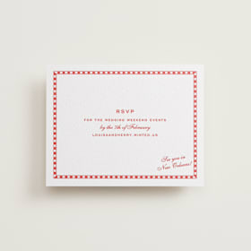 Letterpress RSVP Online Enclosure Cards