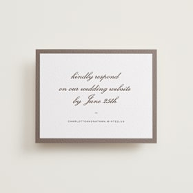 Letterpress RSVP Online Enclosure Cards