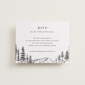 Letterpress RSVP Online Enclosure Cards