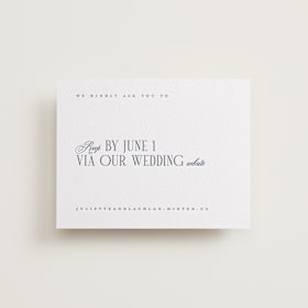 Letterpress RSVP Online Enclosure Cards