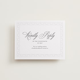 Letterpress RSVP Online Enclosure Cards