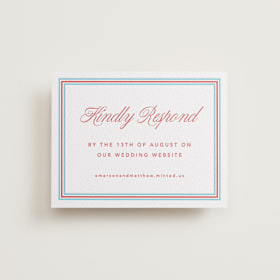 Letterpress RSVP Online Enclosure Cards