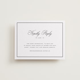 Letterpress RSVP Online Enclosure Cards