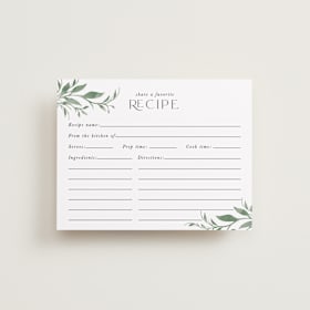 Bridal Shower Insert Cards