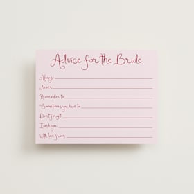 Bridal Shower Insert Cards