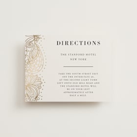 Foil-Pressed Direction Cards