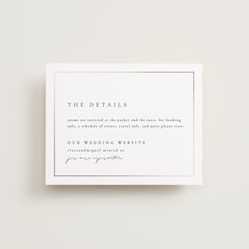 Foil-Pressed Direction Cards