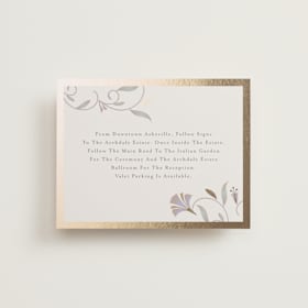 Foil-Pressed Direction Cards