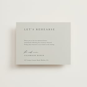 Rehearsal Dinner Cards