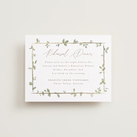 Foil-Pressed Rehearsal Dinner Cards