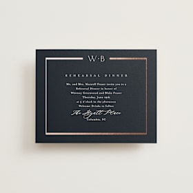 Foil-Pressed Rehearsal Dinner Cards