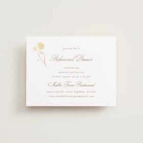 Foil-Pressed Rehearsal Dinner Cards