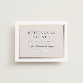 Foil-Pressed Rehearsal Dinner Cards