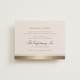 Foil-Pressed Rehearsal Dinner Cards