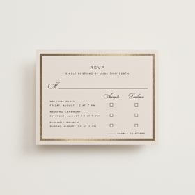 Foil-Pressed Multi-Event RSVP Cards