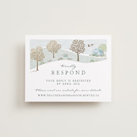 Foil-Pressed RSVP Online Enclosure Cards