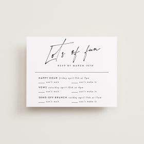 Multi-Event RSVP Cards