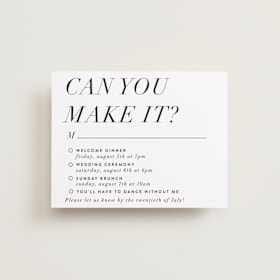 Multi-Event RSVP Cards