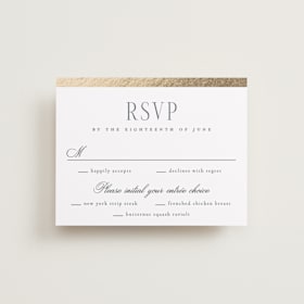 Foil-Pressed RSVP Cards