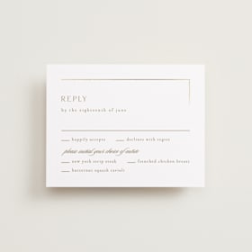 Foil-Pressed RSVP Cards