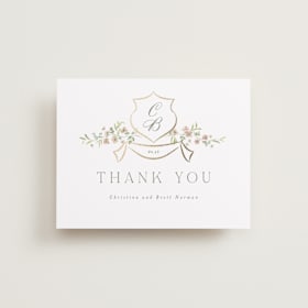 Foil-Pressed Wedding Thank You Cards