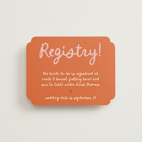 Bridal Shower Insert Cards