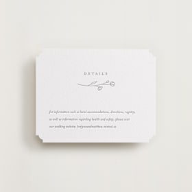 Letterpress Direction Cards