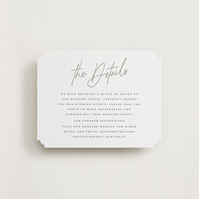 Letterpress Direction Cards