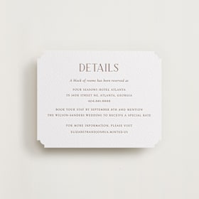 Letterpress Direction Cards
