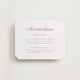 Letterpress Direction Cards