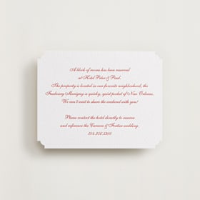 Letterpress Direction Cards