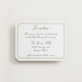 Letterpress Reception Cards