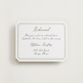 Letterpress Rehearsal Dinner Cards