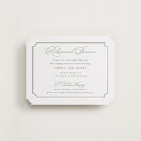 Letterpress Rehearsal Dinner Cards