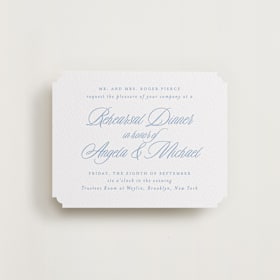 Letterpress Rehearsal Dinner Cards