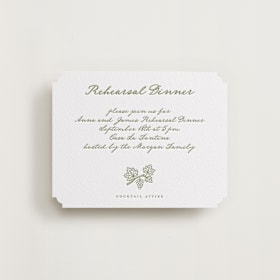 Letterpress Rehearsal Dinner Cards