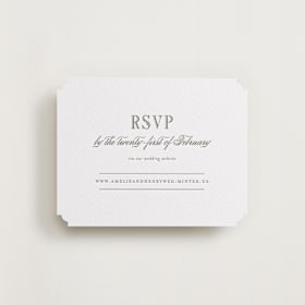 Letterpress RSVP Online Enclosure Cards