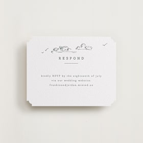 Letterpress RSVP Online Enclosure Cards