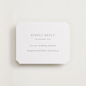 Letterpress RSVP Online Enclosure Cards